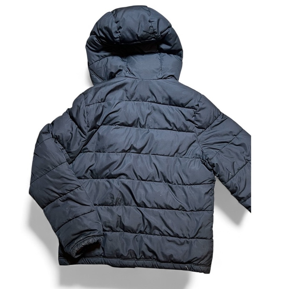 Hollister Mens Black Medium Puffer Jacket Hood Logo Winter Coat Y2K FLAW* - Picture 2 of 11